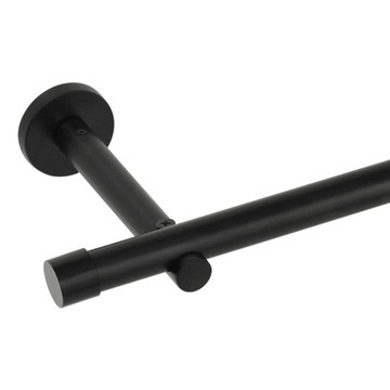Карниз одинарный, черный - 19 мм/280 см