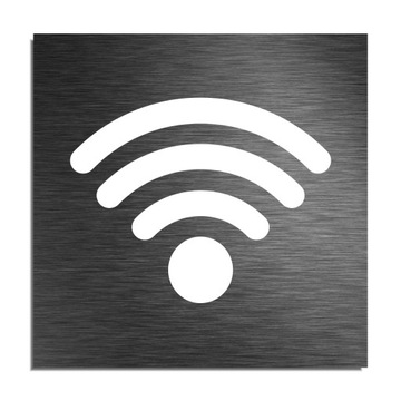 Tabliczka Wi-Fi sieć piktogram znaczek 8x8cm