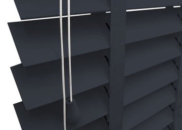 ŻALUZJE ANTRACYT DREWNIANE 50mm 220x70