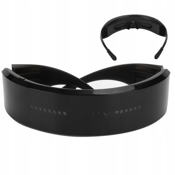 Управление приложением в черных светящихся светодиодных очках