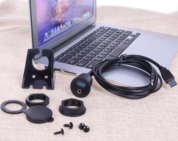 Удлинительный кабель x2, 3 м USB 3.0 3A, мини-разъем AUX 3,5 мм