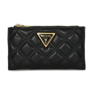 Guess Portfel damski Giully Slg Black czarny pikowany QA874836 Black