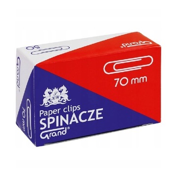 SPINACZE BIUROWE 70 MM 50 SZTUK OKRĄGŁE GRAND