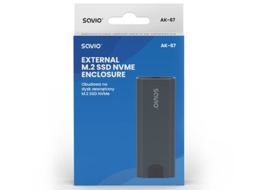 Адаптер Отсек для внешнего диска M.2 SAVIO AK-67 SSD NVMe Корпус USB 3.1