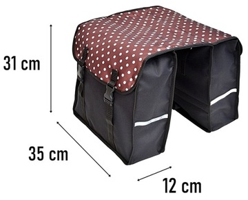 SAKWA NA BAGAŻNIK ROWEROWY, TORBA ROWEROWA 2x15L
