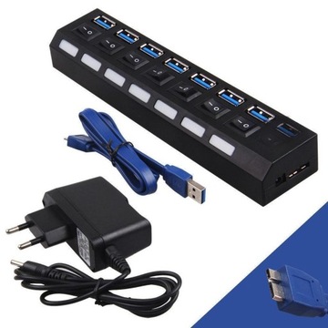 7-ПОРТОВЫЙ USB-концентратор 30 ПОРТОВ БЫСТРОЙ ПЕРЕДАЧИ ПЕРЕДАЧИ