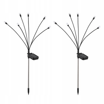 2 szt. Lampa słoneczna Lampa ogrodowa 6 głowic