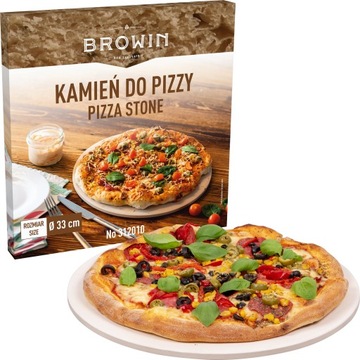 Kamień do pizzy okrągły z kordierytu średnica 33 cm