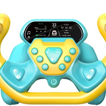 Детский гоночный автомобиль с рулем Зеленый с базой