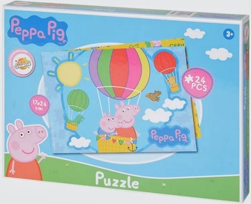 ŚWINKA PEPPA PUZZLE KLASYCZNE DWUSTRONNE !! 24 ELE