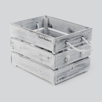 Skrzynka drewniana z uchwytem Brick Crate szara