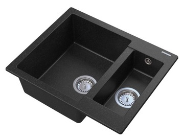 ГРАНИТНАЯ МОЙКА, ПОЛУТОРНАЯ КОРЗИНА, 6 ЦВЕТОВ