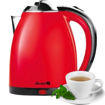 Электрический чайник LUcznik WK-180+ 1800Вт красный с автоматическим отключением 1,8 л