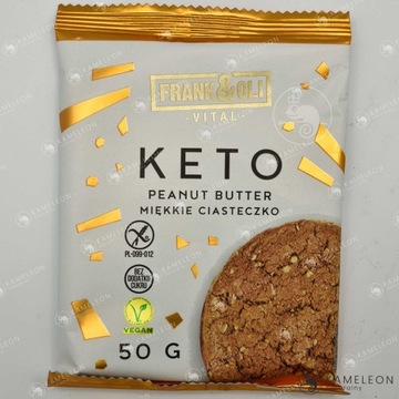 KETO MIĘKKIE CIASTECZKO MASŁO ORZECHOWE 200g 4x50G bez cukru glutenu
