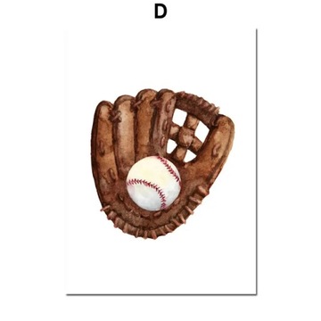 Canvas Painting Basketball Baseball Glove Football Wall Art Posters and Pri