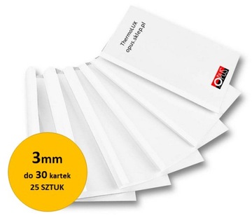 Okładki do termobindownic A5 3mm - 30 kartek 25szt
