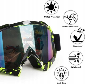 МОТОЦИКЛОВЫЕ ОЧКИ ATV MX UV400 МОТОКРЕСТНЫЕ ОЧКИ