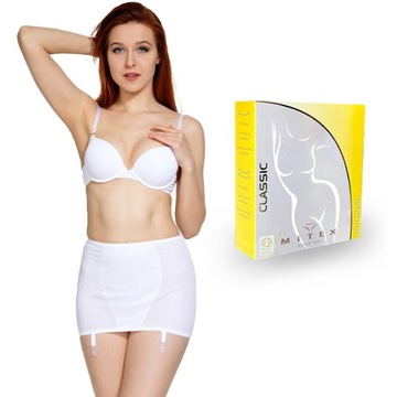 Пояс для чулок Mitex IRA, белый, 120 см XXL