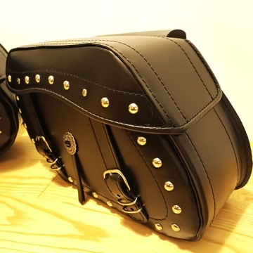 БОЛЬШИЕ БОКОВЫЕ САНИНИЦЫ ИЗ КОРОВЬЕЙ КОЖИ HARLEY DAVIDSON DYNA SOFTAIL TOURING QUALITY