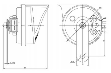 Рожок GC161941 2x фанфары 161941 + 2x Cube - вилка