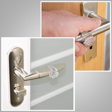 СИЛИКОНОВЫЙ УПОРНИК ДЛЯ НАКЛАДКИ ДВЕРНОЙ РУЧКИ ПРОЗРАЧНЫЙ ЗАПОР 4 ШТ.