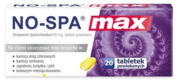 NO-SPA Max 80 mg Drotaweryna Ból brzucha 20 tabl.