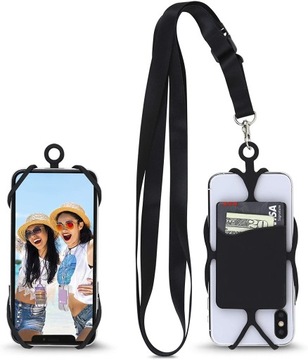 Crossbody XL elastyczne etui na telefon i kartę pasek na szyję smycz