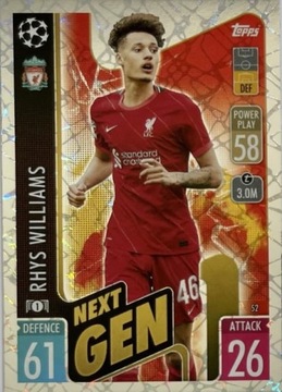 Topps Match Attax 2021/22 Next Gen WILLIAMS 52