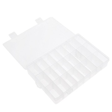 Пластиковый контейнер для хранения с органайзером. Регулируемый разделитель. Съемные сетки