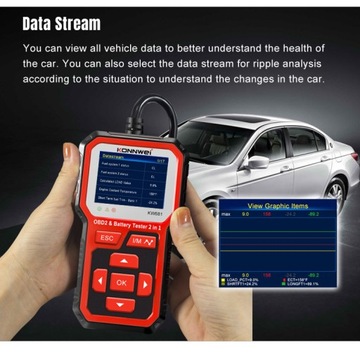 Skaner diagnostyczny KW681 tester baterii Konnwei