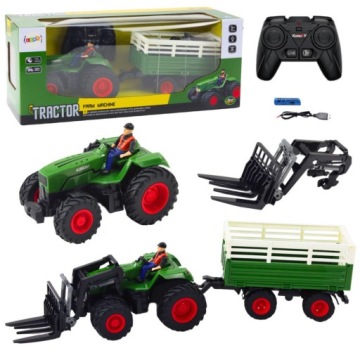 Lean Toys Трактор з причепом RC дистанційно керований 450x185 мм