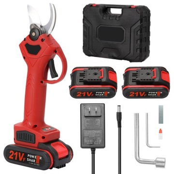 Akumulatorowy sekator elektryczny 21V 1200 mAh 30mm 2 aku Nożyce do przycinania