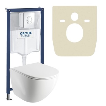 Zestaw WC Stelaż Grohe + Cicha Miska wirowa Lavita Sinto 2 +przycisk +mata