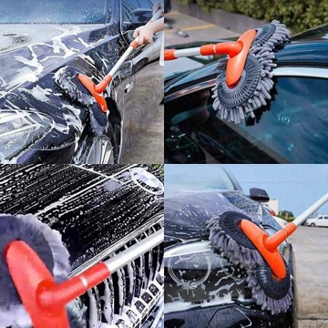 ТЕЛЕСКОПИЧЕСКАЯ ЩЕТКА ДЛЯ МОЙКИ АВТОМОБИЛЯ УПЛОТНЕННАЯ ГУБКА