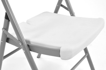 Zestaw mebli cateringowych składanych 6-osobowy biały stół 150 cm i krzesła
