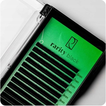 НАКЛАДНЫЕ РЕСНИЦЫ Rarity Black Lashes ЧЕРНЫЙ локон B | 0,15 мм | 7 мм