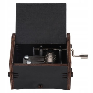 Деревянная музыкальная шкатулка «Битлз» с рукояткой в ​​подарок.