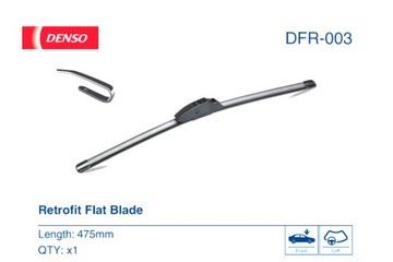 ГИБКАЯ ЩЕТКА ПЕРЕДНЕГО СТЕКЛООЧИСТИТЕЛЯ DENSO 1 ШТ. КАДИЛЛАК ДТС 475 ММ