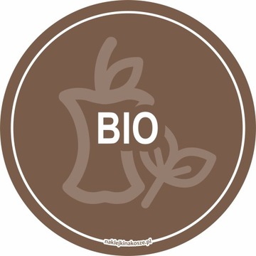 NAKLEJKA na kosz BIO okrągła 15 cm
