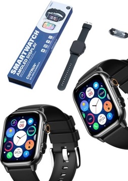 Smartwatch ZEGAREK TRYBY SPORTOWE POMIAR TĘTNA SNU KROKOMIERZ DZWONIENIE