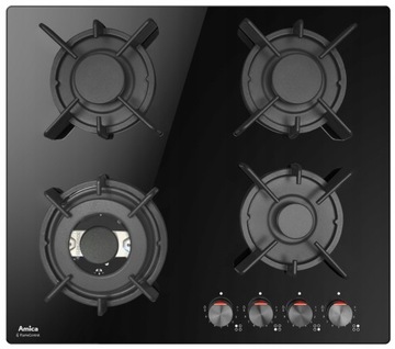 Комплект Amica: Духовка + Газовая плита + Микроволновая печь + Вытяжка