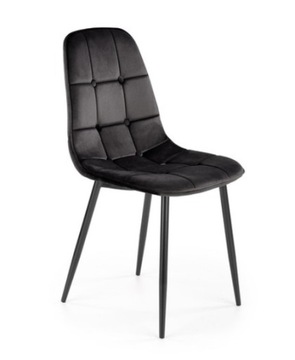 Krzesło K417 czarny VELVET nogi czarne / Halmar