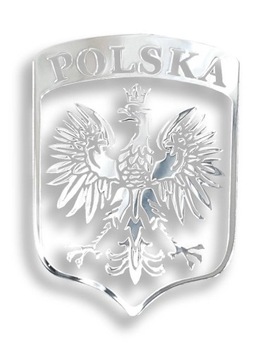 Naklejka godło polski orzełek chrom Polska