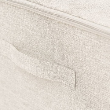 ДЕКОРАТИВНЫЕ КОНТЕЙНЕРЫ ДЛЯ ХРАНЕНИЯ, 2 ШТ, БЕЖЕВАЯ ТКАНЬ