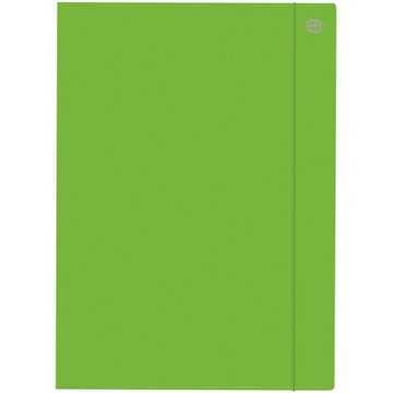 TECZKA Z GUMKĄ A4+ FLUO ZIELONA