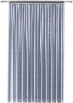 WISAN ЖАККАРДОВАЯ ШТОРА, УЗОР В ПОЛОСКУ, ГОРШКИ, НЕЖНАЯ, 80 СМ, АКЦИЯ