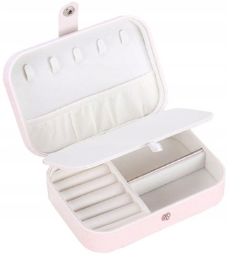 Pudełko Szkatułka Organizer Na Biżuterię kuferek elegancki pojemny