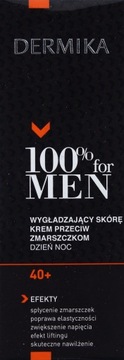 DERMIKA 100% FOR MEN KREM 40+ WYGŁADZAJĄCY NA DZIEŃ I NOC 50ML [KOSMETYKI]