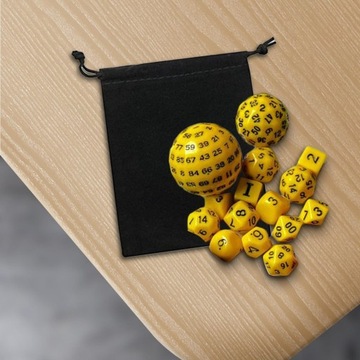 15x kostki wielościenne upominki na przyjęcie zabawki kostki akrylowe żółte