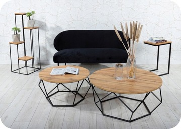 Подставка для цветов Каскад 110 см черная со столешницей МДФ LOFT